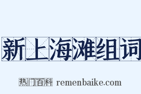 新上海滩组词是什么意思的图片